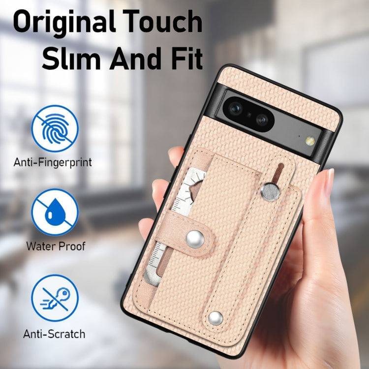 For Google Pixel 9 Pro Wristband Kickstand Card Wallet Back Cover Phone Case with Tool Knife(Black)