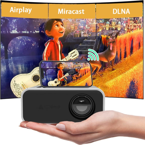 YT300 Home Multimedia Mini Remote Projector Support Mobile Phone(US Plug Black)
