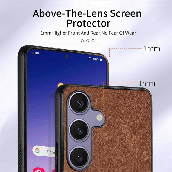 For Samsung Galaxy S25+ 5G Retro Skin-feel Ring Card Wallet Phone Case(Brown)