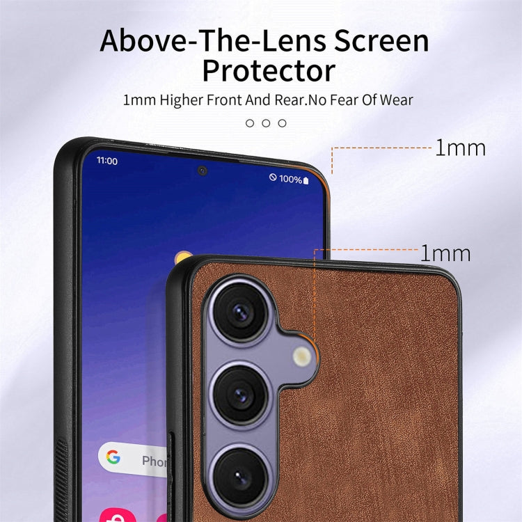 For Samsung Galaxy S25 Ultra 5G Retro Skin-feel Ring Card Wallet Phone Case(Brown)