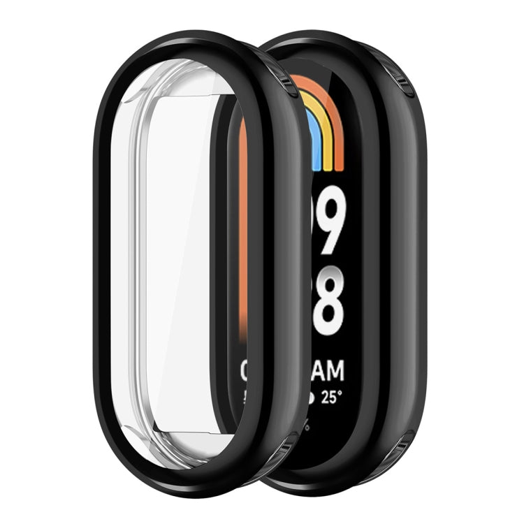 For Xiaomi Mi Band 8 ENKAY Hat-Prince Full Coverage Electroplated Soft TPU Case with Screen Protection(Black)