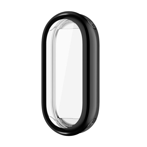 For Xiaomi Mi Band 8 ENKAY Hat-Prince Full Coverage Electroplated Soft TPU Case with Screen Protection(Black)