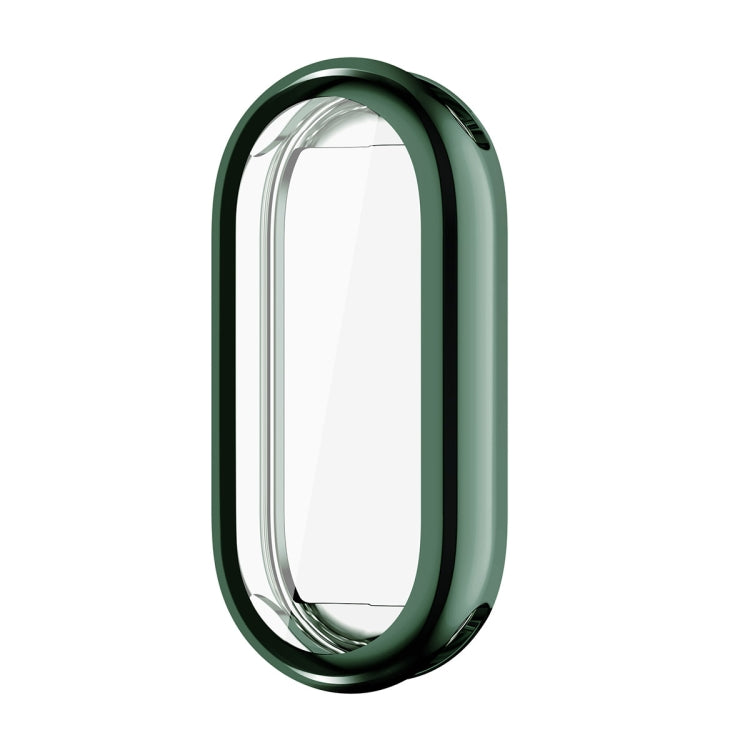 For Xiaomi Mi Band 8 ENKAY Hat-Prince Full Coverage Electroplated Soft TPU Case with Screen Protection(Dark Green)
