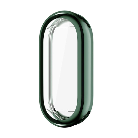 For Xiaomi Mi Band 8 ENKAY Hat-Prince Full Coverage Electroplated Soft TPU Case with Screen Protection(Dark Green)