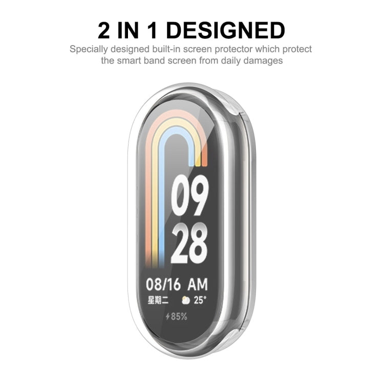 For Xiaomi Mi Band 8 ENKAY Hat-Prince Full Coverage Transparent Soft TPU Case with Screen Protection