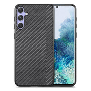 For Samsung Galaxy S25 5G Carbon Fiber Texture Leather Back Cover Phone Case(Black)