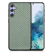 For Samsung Galaxy S25 5G Carbon Fiber Texture Leather Back Cover Phone Case(Green)