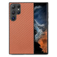 For Samsung Galaxy S25 Ultra 5G Carbon Fiber Texture Leather Back Cover Phone Case(Brown) - Galaxy S25 Ultra 5G Cases by PMC Jewellery | Online Shopping South Africa | PMC Jewellery | Buy Now Pay Later Mobicred