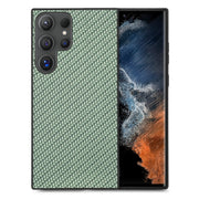 For Samsung Galaxy S25 Ultra 5G Carbon Fiber Texture Leather Back Cover Phone Case(Green)