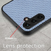 For Samsung Galaxy S25 Ultra 5G Carbon Fiber Texture Leather Back Cover Phone Case(Blue)