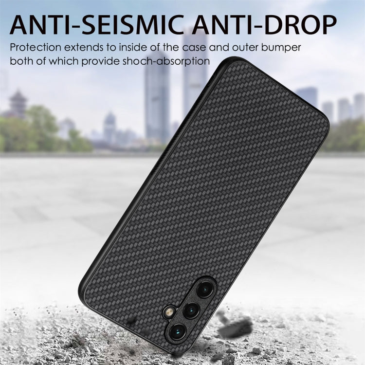 For Samsung Galaxy S25 Ultra 5G Carbon Fiber Texture Leather Back Cover Phone Case(Green)