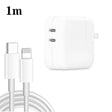 35W PD3.0 USB-C / Type-C Dual Port Charger with 1m Type-C to 8 Pin Data Cable, US Plug - USB Charger by PMC TechLife | Online Shopping South Africa | PMC TechLife | Buy Now Pay Later Mobicred