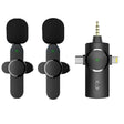 One by Two 3 in 1 Lavalier Noise Reduction Wireless Microphone for iPhone / iPad / Android / Camera - Microphone by PMC TechLife | Online Shopping South Africa | PMC TechLife | Buy Now Pay Later Mobicred