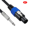 JUNSUNMAY Speakon Male to 6.35mm Male Audio Speaker Adapter Cable with Snap Lock, Length:6FT - free shipping - PMC TechLife - Order now!