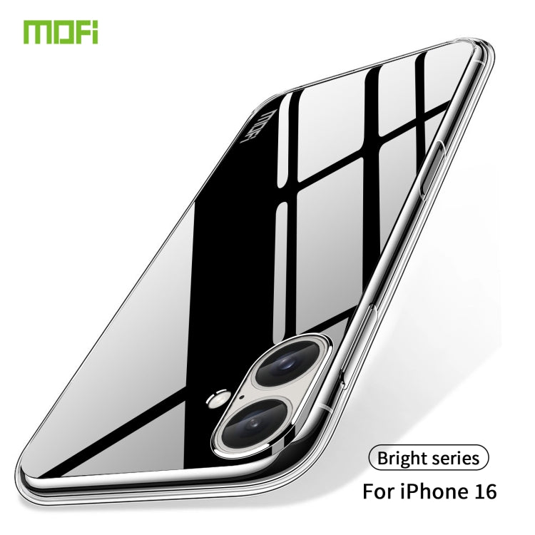 For iPhone 16 MOFI Ming Series Ultra-thin TPU Phone Case(Transparent)