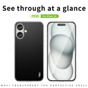 For iPhone 16 MOFI Ming Series Ultra-thin TPU Phone Case(Transparent)