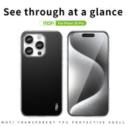 For iPhone 16 Pro MOFI Ming Series Ultra-thin TPU Phone Case(Transparent)