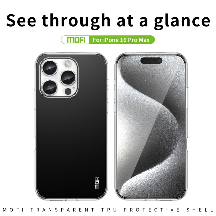 For iPhone 16 Pro Max MOFI Ming Series Ultra-thin TPU Phone Case(Transparent)