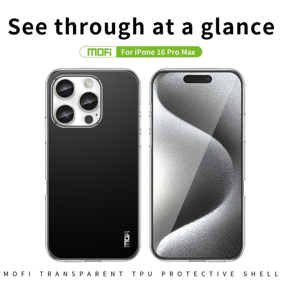 For iPhone 16 Pro Max MOFI Ming Series Ultra-thin TPU Phone Case(Transparent)
