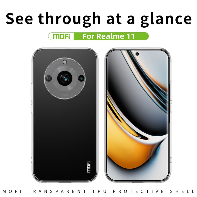 For Realme 11 MOFI Ming Series Ultra-thin TPU Phone Case(Transparent)