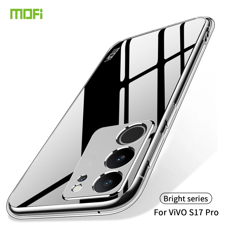 For vivo S17 Pro MOFI Ming Series Ultra-thin TPU Phone Case(Transparent)
