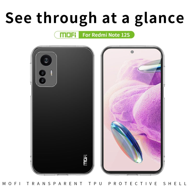 For Xiaomi Redmi Note 12S MOFI Ming Series Ultra-thin TPU Phone Case(Transparent)
