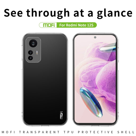 For Xiaomi Redmi Note 12S MOFI Ming Series Ultra-thin TPU Phone Case(Transparent)