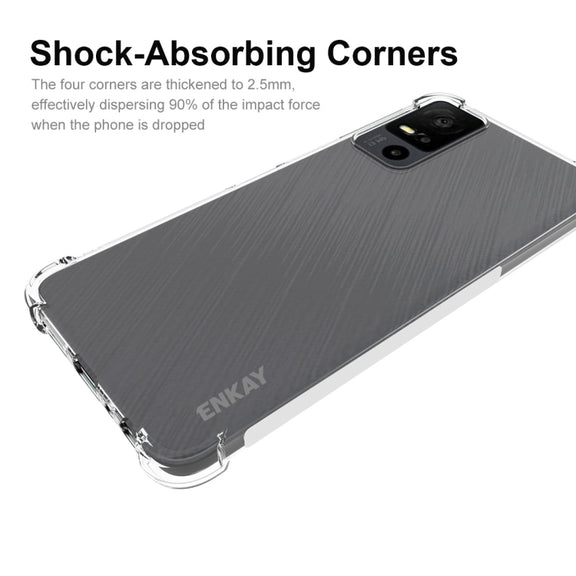 For TCL 40 XE 5G ENKAY Hat-Prince Transparent TPU Shockproof Phone Case
