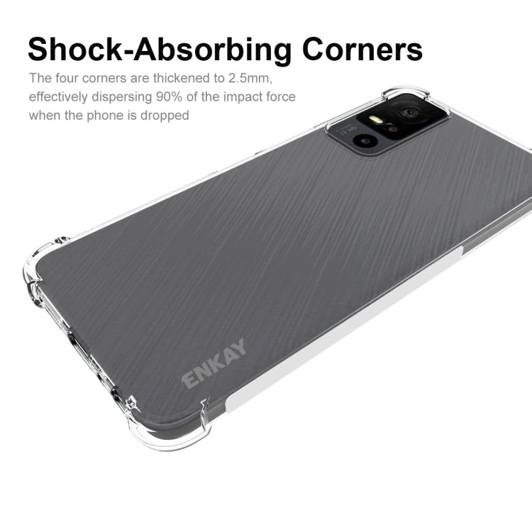 For TCL 40 XE 5G ENKAY Hat-Prince Transparent TPU Shockproof Phone Case