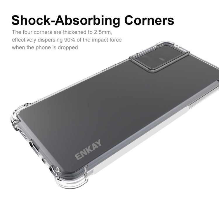 For TCL 40 SE ENKAY Hat-Prince Transparent TPU Shockproof Phone Case