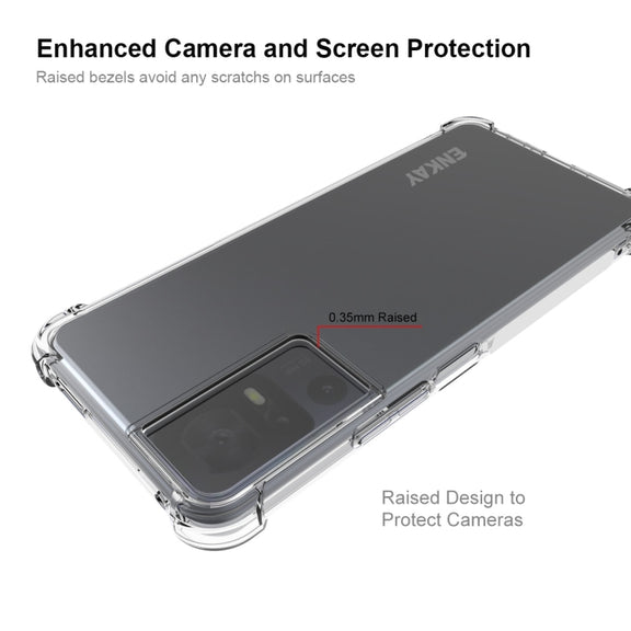 For TCL 40 SE ENKAY Hat-Prince Transparent TPU Shockproof Phone Case