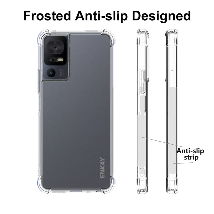 For TCL 40 SE ENKAY Hat-Prince Transparent TPU Shockproof Phone Case