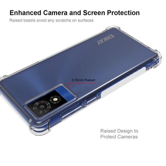 For TCL 501 4G ENKAY Hat-Prince Transparent TPU Shockproof Phone Case