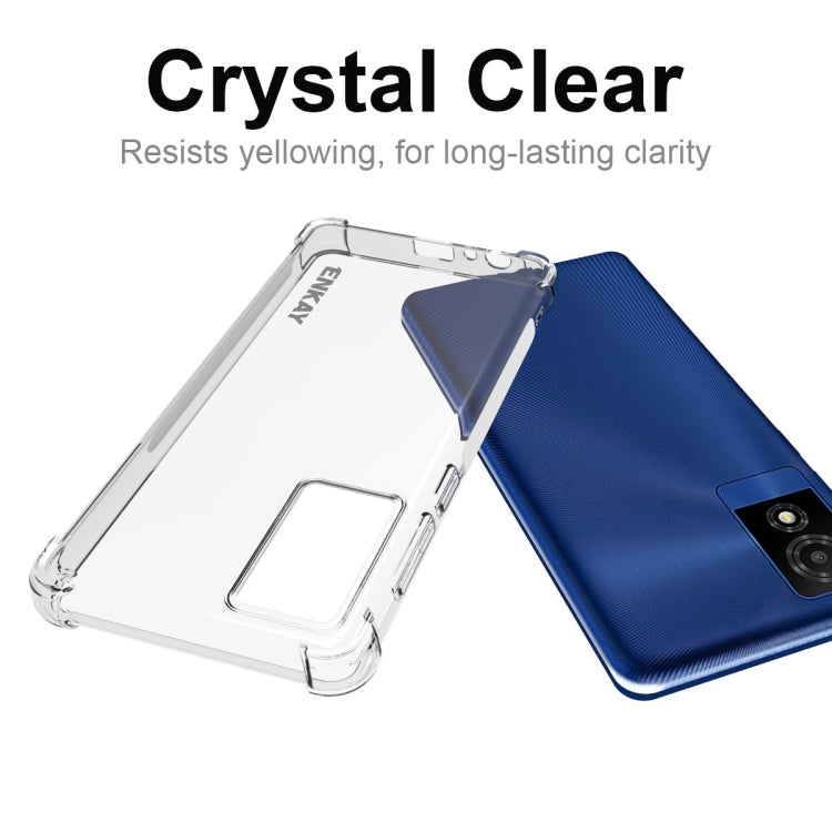 For TCL 501 4G ENKAY Hat-Prince Transparent TPU Shockproof Phone Case
