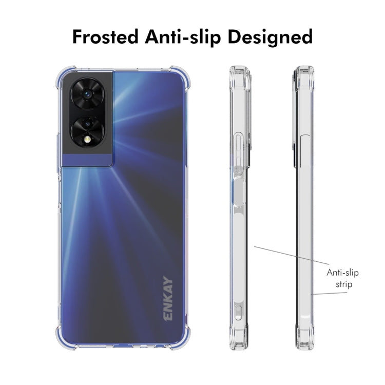 For TCL 505 4G ENKAY Hat-Prince Transparent TPU Shockproof Phone Case