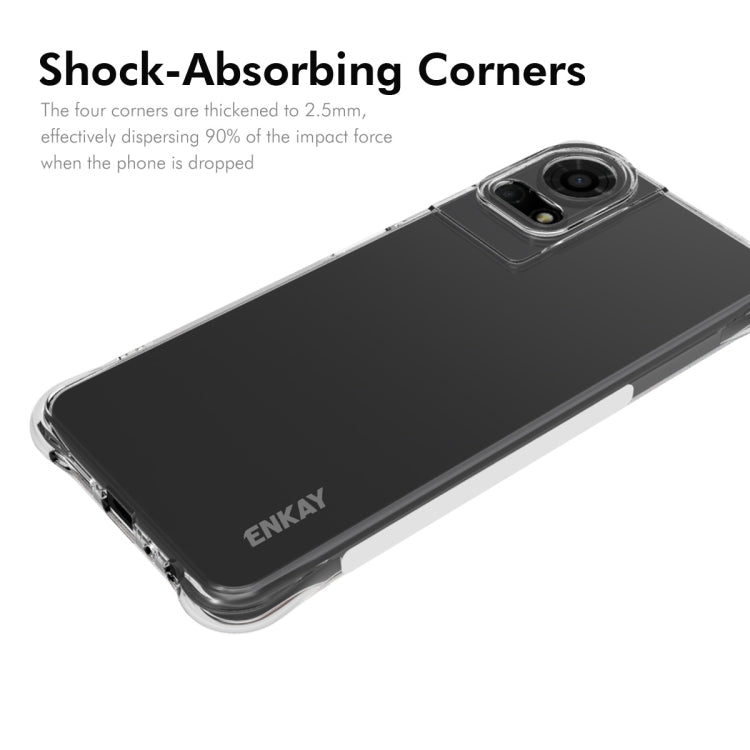 For TCL 50 LE 4G ENKAY Hat-Prince Transparent TPU Shockproof Phone Case