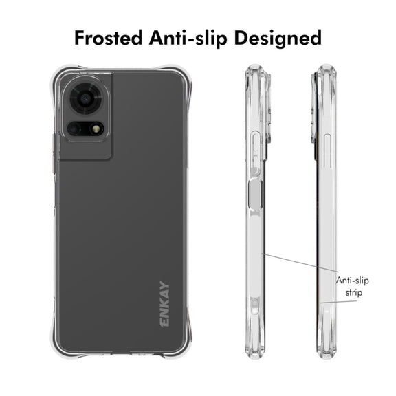 For TCL 50 LE 4G ENKAY Hat-Prince Transparent TPU Shockproof Phone Case