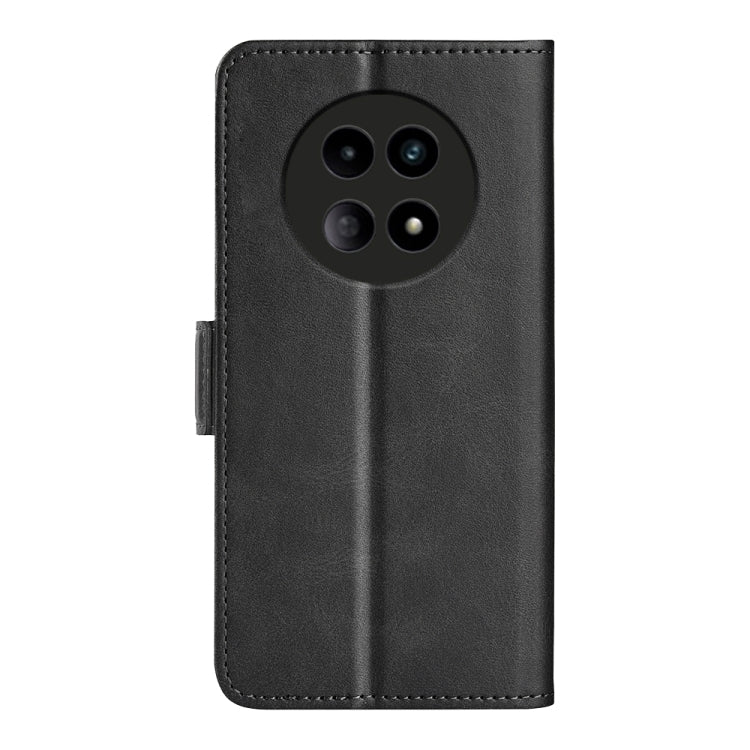 For Realme 12 5G Dual-side Magnetic Buckle Horizontal Flip Leather Phone Case(Black)