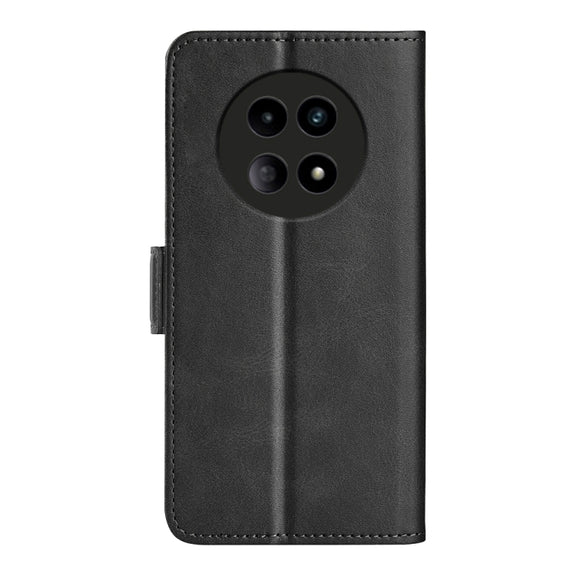 For Realme 12 5G Dual-side Magnetic Buckle Horizontal Flip Leather Phone Case(Black)
