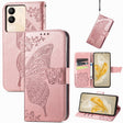 For vivo X100 Pro Butterfly Love Flower Embossed Leather Phone Case(Rose Gold) - vivo Cases by imak | Online Shopping South Africa | PMC Jewellery | Buy Now Pay Later Mobicred