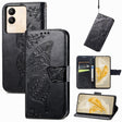 For vivo X100 Pro Butterfly Love Flower Embossed Leather Phone Case(Black) - vivo Cases by imak | Online Shopping South Africa | PMC Jewellery | Buy Now Pay Later Mobicred