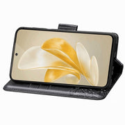 For vivo X100 Pro Butterfly Love Flower Embossed Leather Phone Case(Black)