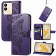 For vivo X100 Pro Butterfly Love Flower Embossed Leather Phone Case(Purple) - vivo Cases by imak | Online Shopping South Africa | PMC Jewellery | Buy Now Pay Later Mobicred