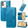 For vivo X100 Butterfly Love Flower Embossed Leather Phone Case(Blue) - vivo Cases by imak | Online Shopping South Africa | PMC Jewellery | Buy Now Pay Later Mobicred
