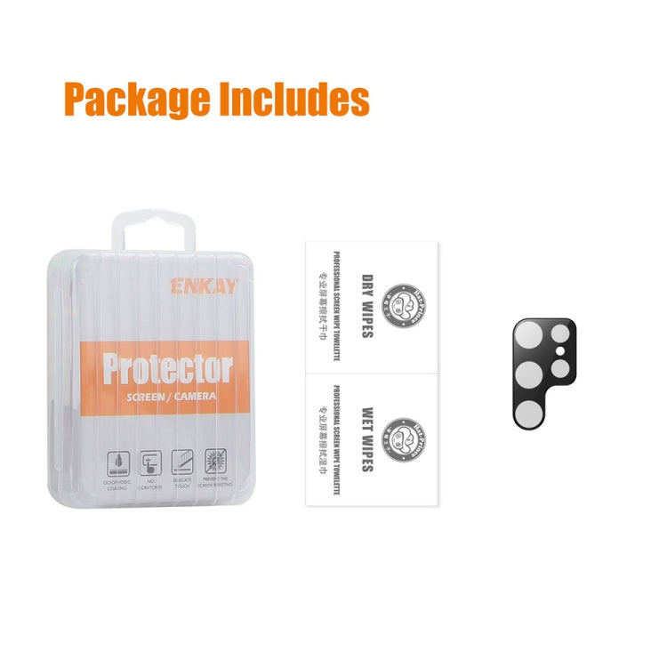 For Samsung Galaxy S24 Ultra 5G ENKAY Hat-Prince 9H Rear Camera Lens Tempered Glass Film(Black)