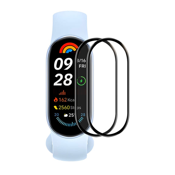 For Xiaomi Smart Band 9 2pcs ENKAY ENKAY 3D Full Coverage Soft PC Edge PMMA HD Screen Film