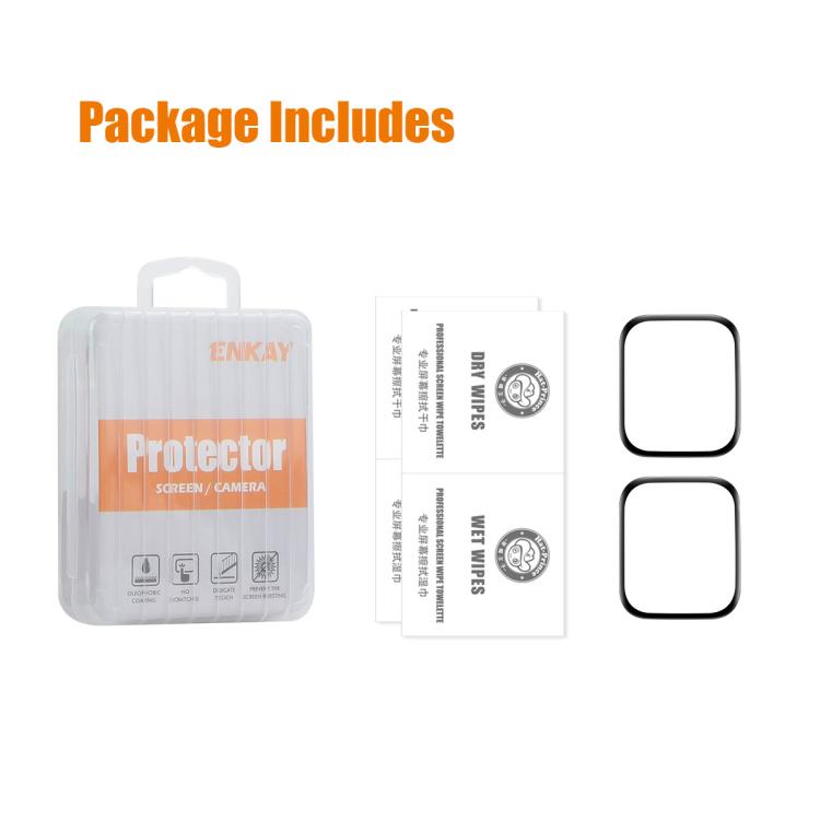 For Redmi Watch Move 2pcs ENKAY ENKAY 3D Full Coverage Soft PC Edge PMMA HD Screen Film