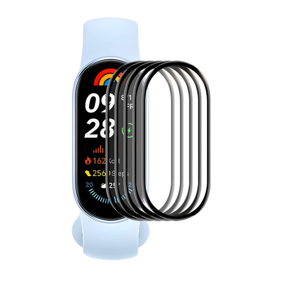 For Xiaomi Smart Band 9 5pcs ENKAY ENKAY 3D Full Coverage Soft PC Edge PMMA HD Screen Film