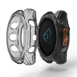 For Garmin Fenix 8 AMOLED 43mm ENKAY Hat-Prince Transparent TPU Frame Drop Protection Case(Grey) - free shipping - PMc TechLife - Order now!