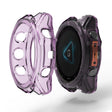 For Garmin Fenix 8 AMOLED / MIP 47mm ENKAY Hat-Prince Transparent TPU Frame Drop Protection Case(Purple) - free shipping - PMc TechLife - Order now!